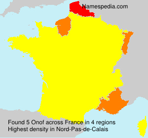 Surname Onof in France Surname Onof in France