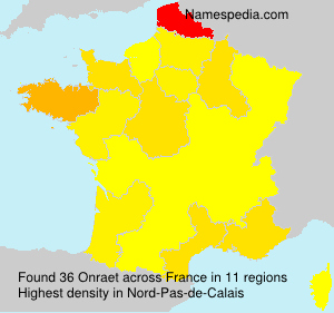 Surname Onraet in France Surname Onraet in France