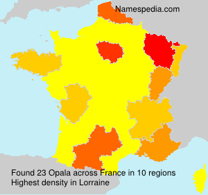 Surname Opala in France Surname Opala in France