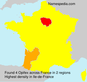 Surname Opifex in France Surname Opifex in France