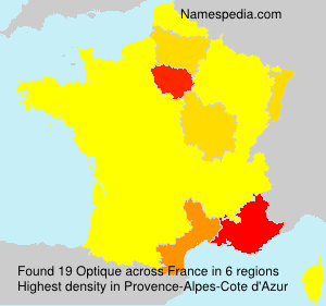 Surname Optique in France Surname Optique in France