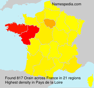Surname Orain in France