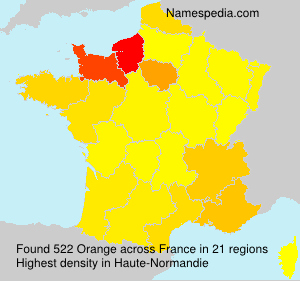 Surname Orange in France