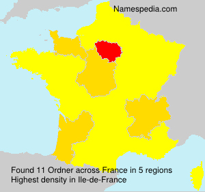 Surname Ordner in France Surname Ordner in France