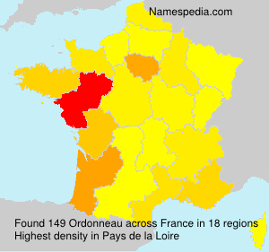 Surname Ordonneau in France Surname Ordonneau in France