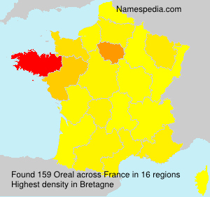Surname Oreal in France Surname Oreal in France