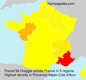 Surname Oreggia in France Surname Oreggia in France