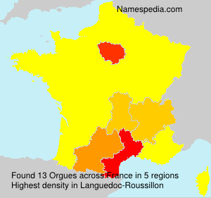 Surname Orgues in France Surname Orgues in France