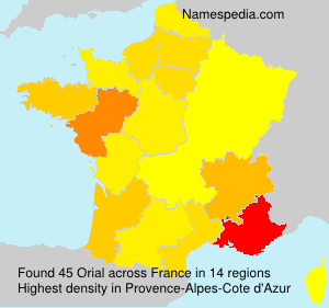 Surname Orial in France Surname Orial in France
