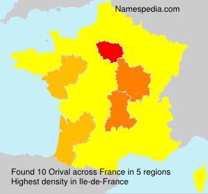 Surname Orival in France Surname Orival in France