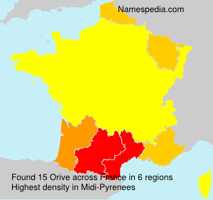 Surname Orive in France Surname Orive in France