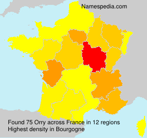 Surname Orry in France Surname Orry in France