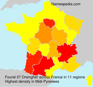 Surname Orsingher in France Surname Orsingher in France