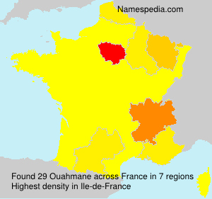 Surname Ouahmane in France