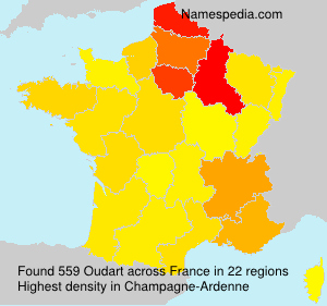 Surname Oudart in France Surname Oudart in France