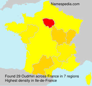 Surname Oudrhiri in France Surname Oudrhiri in France