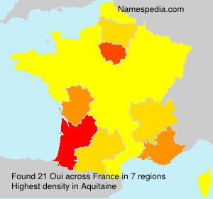 Surname Oui in France Surname Oui in France