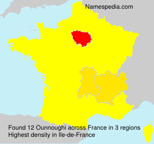 Surname Ounnoughi in France Surname Ounnoughi in France