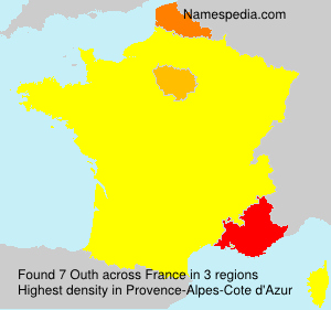 Surname Outh in France Surname Outh in France