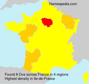 Surname Ova in France Surname Ova in France