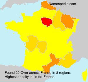 Surname Over in France Surname Over in France