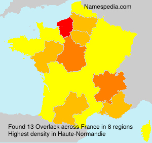Surname Overlack in France