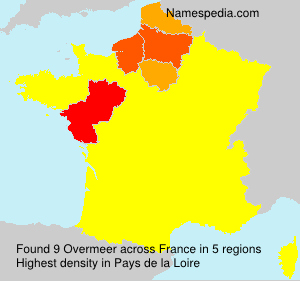 Surname Overmeer in France Surname Overmeer in France