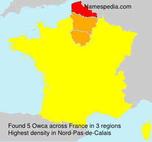 Surname Owca in France Surname Owca in France