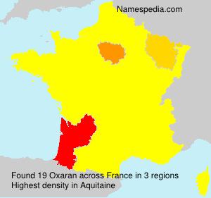 Surname Oxaran in France Surname Oxaran in France