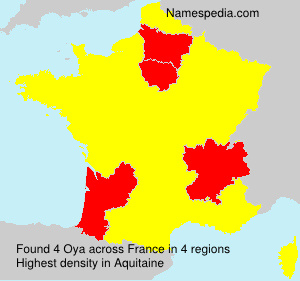 Surname Oya in France Surname Oya in France