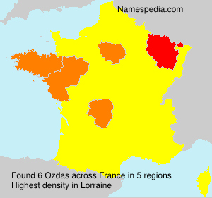 Surname Ozdas in France Surname Ozdas in France