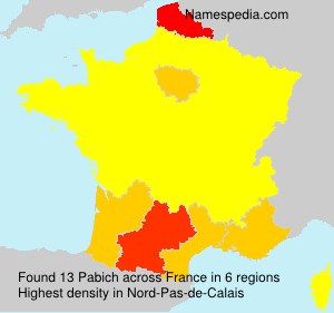 Surname Pabich in France Surname Pabich in France
