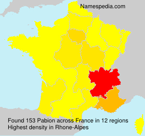 Surname Pabion in France Surname Pabion in France