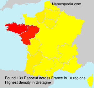 Surname Paboeuf in France Surname Paboeuf in France