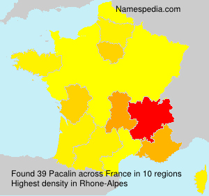 Surname Pacalin in France Surname Pacalin in France