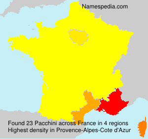 Surname Pacchini in France Surname Pacchini in France