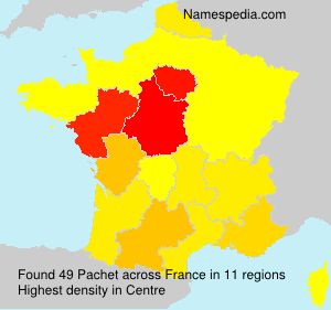 Surname Pachet in France Surname Pachet in France