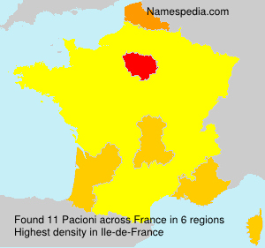 Surname Pacioni in France Surname Pacioni in France