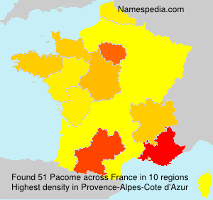 Surname Pacome in France Surname Pacome in France