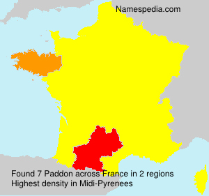 Surname Paddon in France Surname Paddon in France