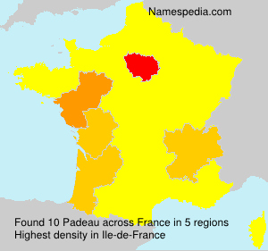 Surname Padeau in France Surname Padeau in France