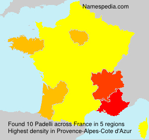 Surname Padelli in France Surname Padelli in France