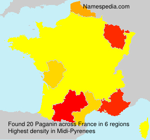 Surname Paganin in France Surname Paganin in France