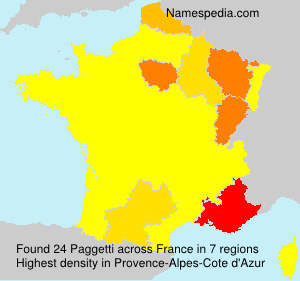 Surname Paggetti in France Surname Paggetti in France