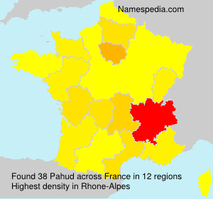 Surname Pahud in France Surname Pahud in France