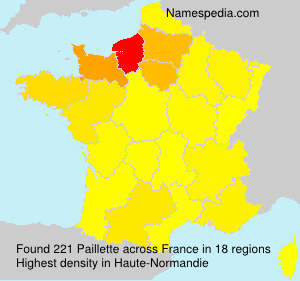 Surname Paillette in France Surname Paillette in France
