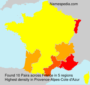 Surname Paira in France Surname Paira in France