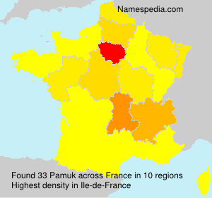Surname Pamuk in France Surname Pamuk in France