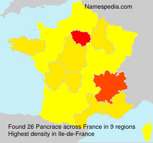 Surname Pancrace in France Surname Pancrace in France