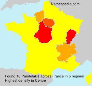 Surname Pandelakis in France Surname Pandelakis in France